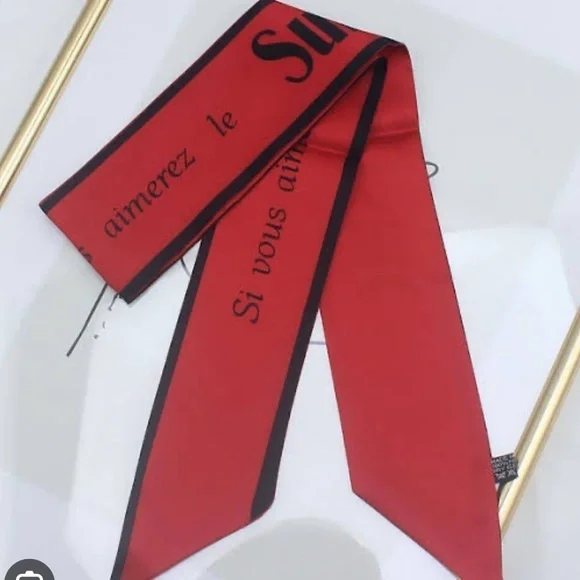 “IF YOU LIKE LOVE, YOU WILL LIKE SURREALISM” SCARF BANDEAU BAG NECK TIE - Picture 2 of 7